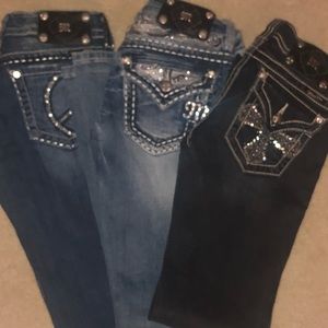 3 pair of Miss Me jeans for juniors